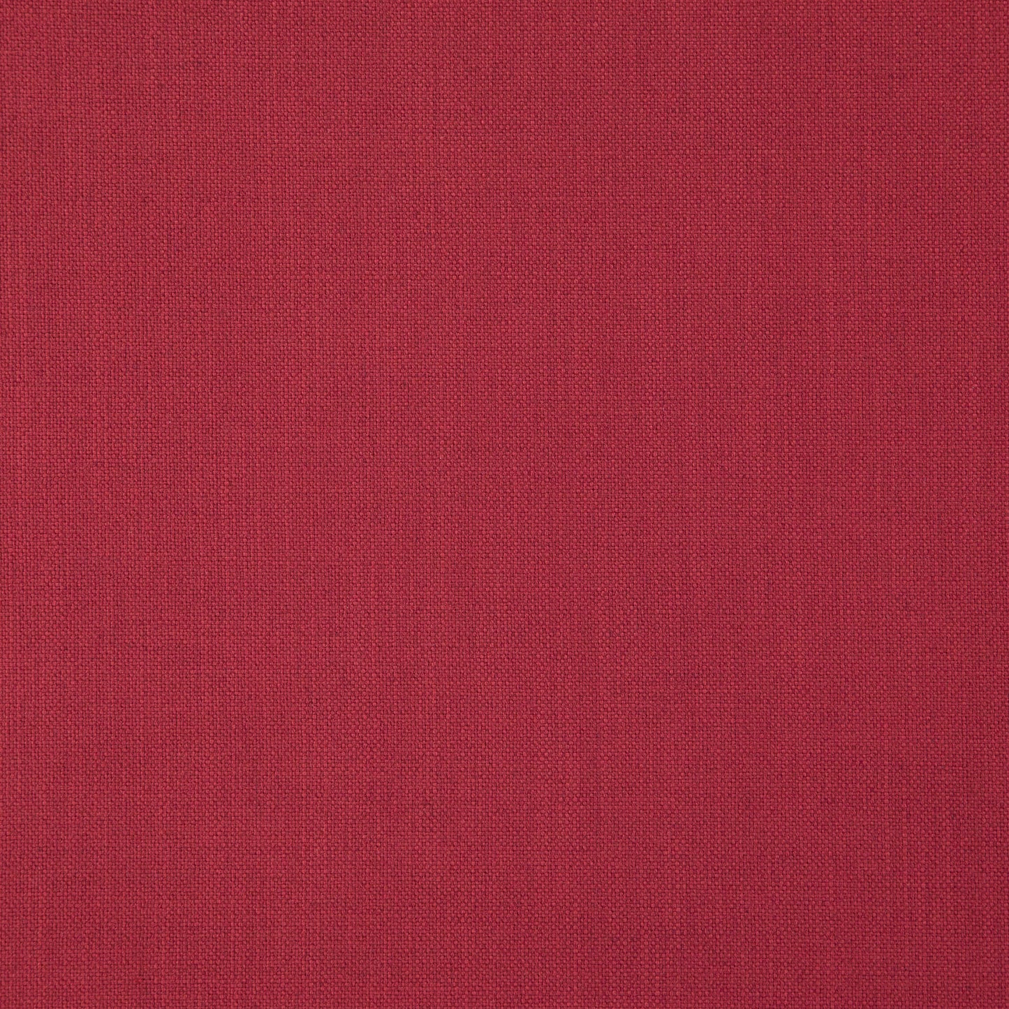 Close-up of red linen fabric texture; deep crimson color with visible fibers, suitable for upholstery or crafts.