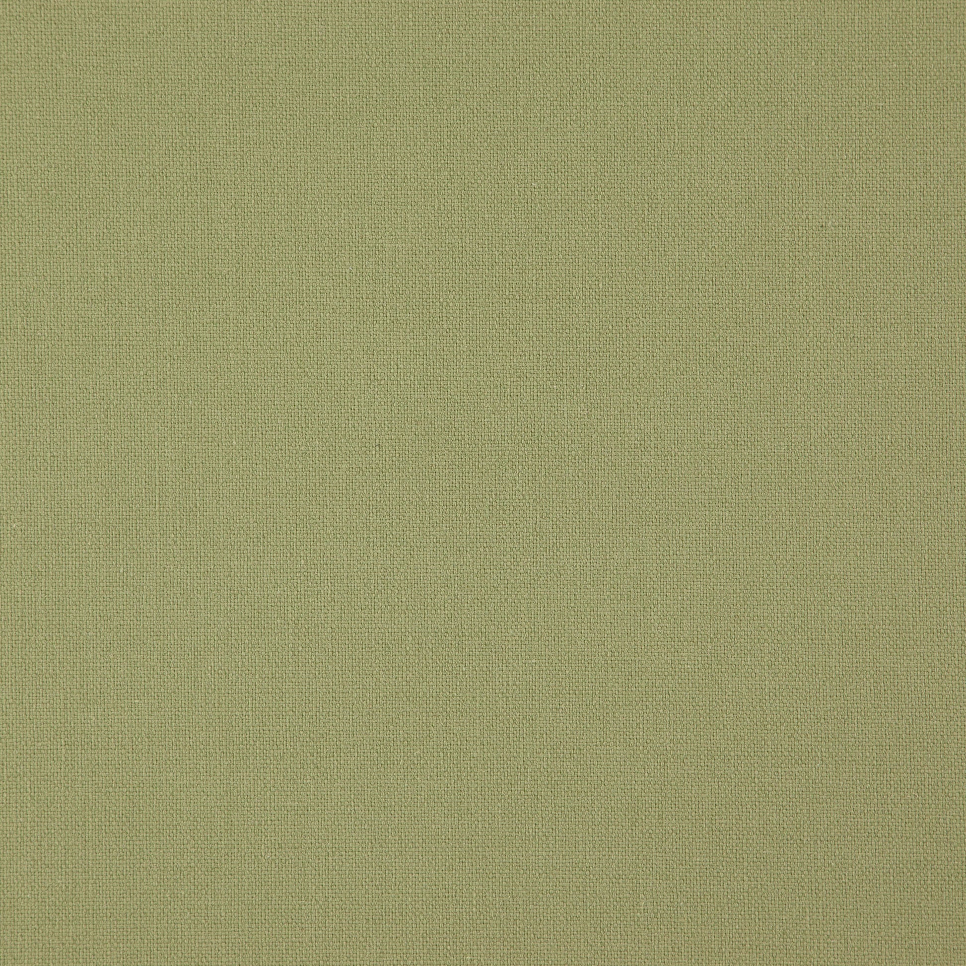 Olive green woven fabric close-up with visible textile texture.