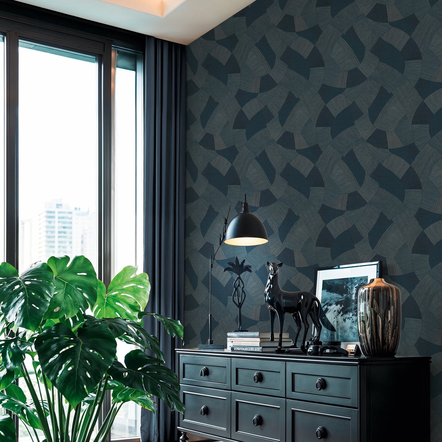 GALERIE WALLCOVERINGS Havana 2    Blue   - HV41074