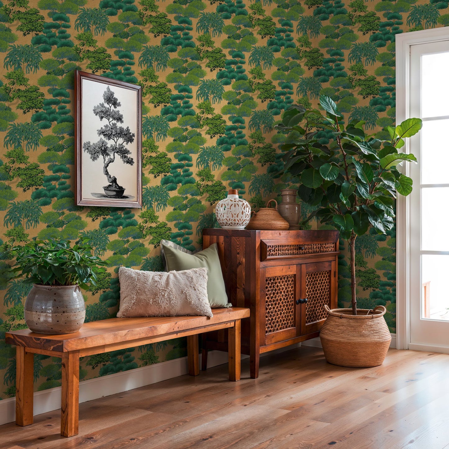 GALERIE WALLCOVERINGS Havana 2    Green   - HV41078