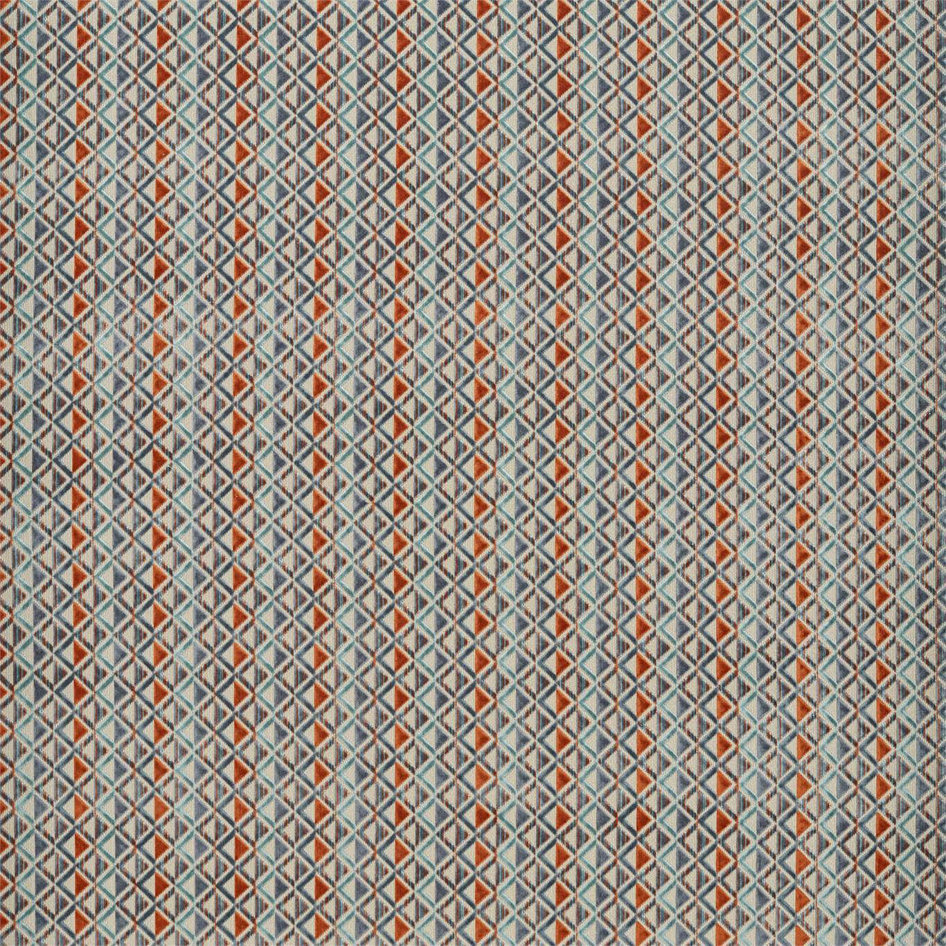 HARLEQUIN Boka Fabric Geometric Heather,Russet,Sky   - HVVC132974