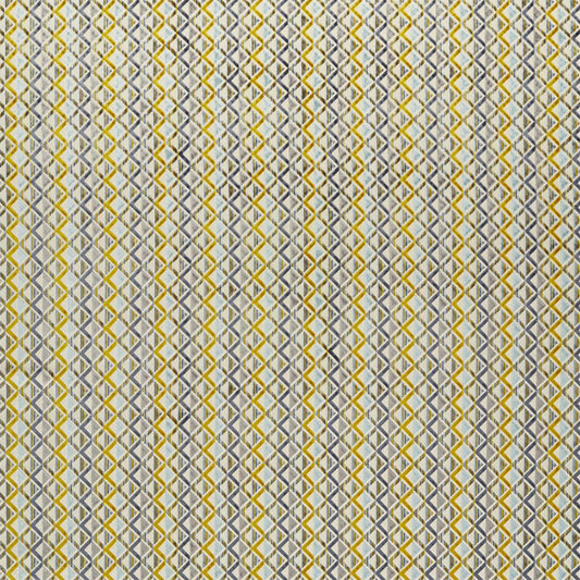 HARLEQUIN Boka Fabric Geometric Saffron,Ink,Sky   - HVVC132978