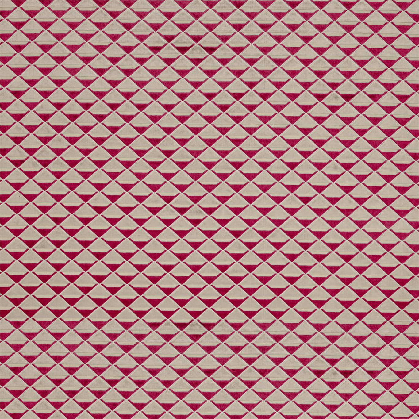 Charcoal and Oyster fabric with a tessellated triangle pattern forming a repeating diamond motif.