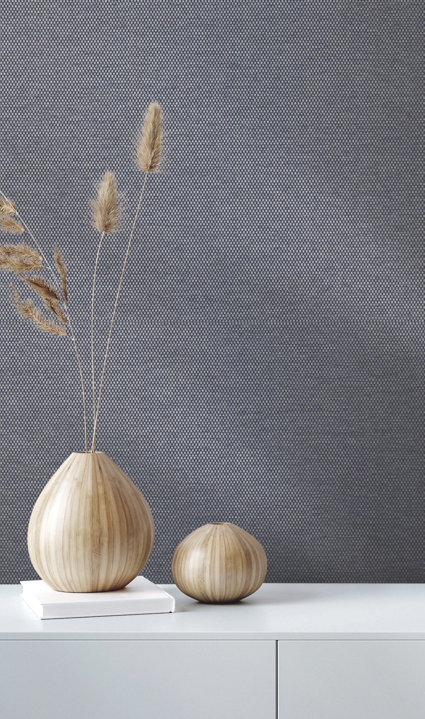 York Wallcoverings Quietwall Varna Deep Navy Wallpaper  Textures Blues   - HW3660R