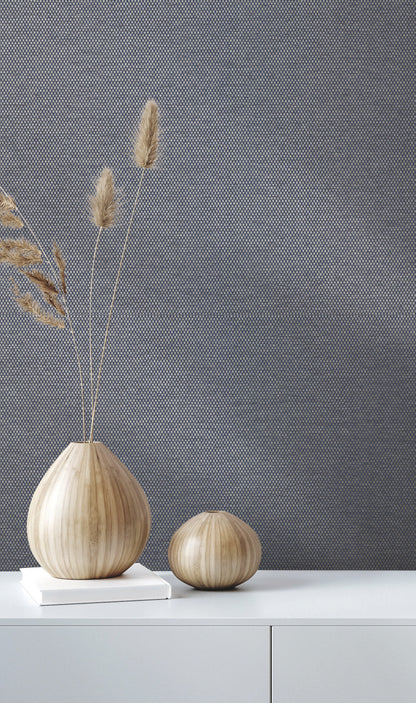 York Wallcoverings Quietwall Varna Deep Navy Wallpaper  Textures Blues   - HW3660R