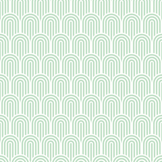 York Wallcoverings Hoopla Walls Retro Arch Mint Green Peel and Stick Wallpaper Graphics Retro Mint Green  Current Peel & Stick - HWA1070PU
