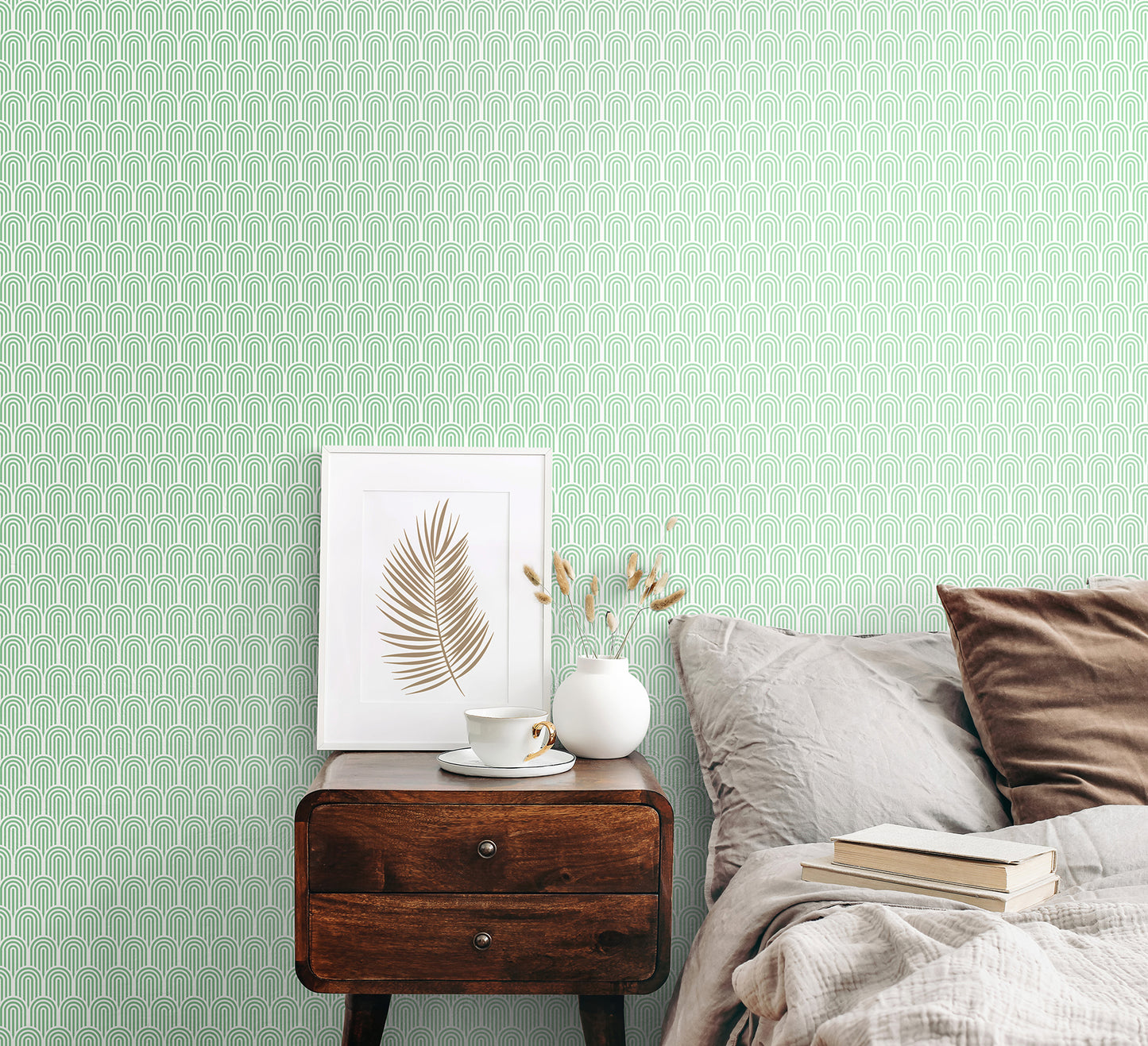 York Wallcoverings Hoopla Walls Retro Arch Mint Green Peel and Stick Wallpaper Graphics Retro Mint Green  Current Peel & Stick - HWA1070PU