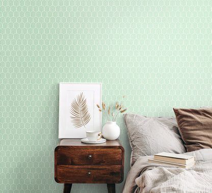 York Wallcoverings Hoopla Walls Retro Arch Mint Green Peel and Stick Wallpaper Graphics Retro Mint Green  Current Peel & Stick - HWA1070PU