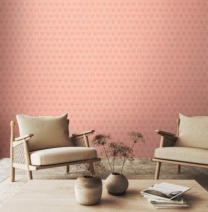 York Wallcoverings Hoopla Walls Retro Arch Blush Pink Peel and Stick Wallpaper Graphics Retro Blush Pink  Current Peel & Stick - HWA1072PU