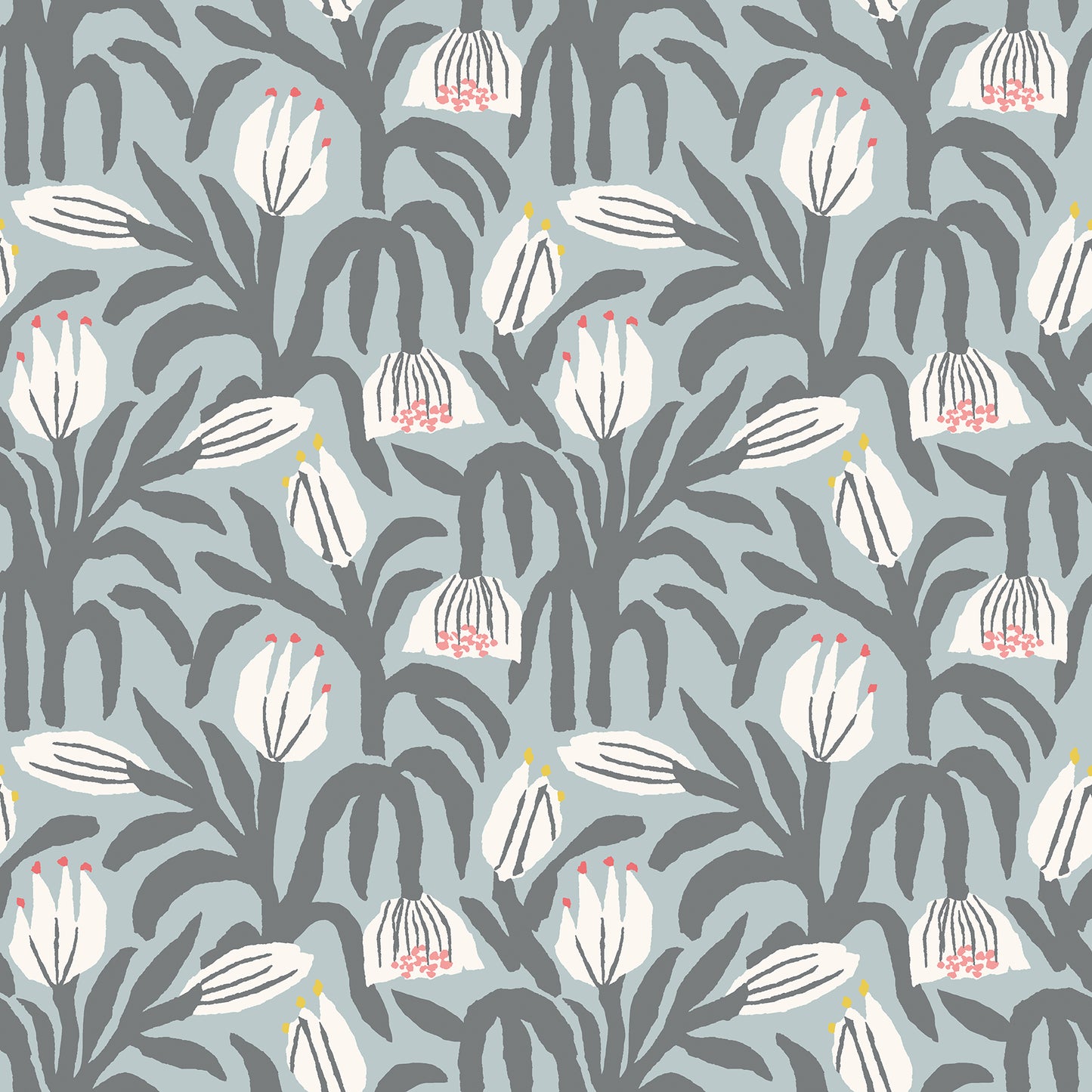 York Wallcoverings Hoopla Walls Chunky Flower Summer Shower Peel and Stick Wallpaper Botanical Modern Summer Shower  Current Peel & Stick - HWA1149PU