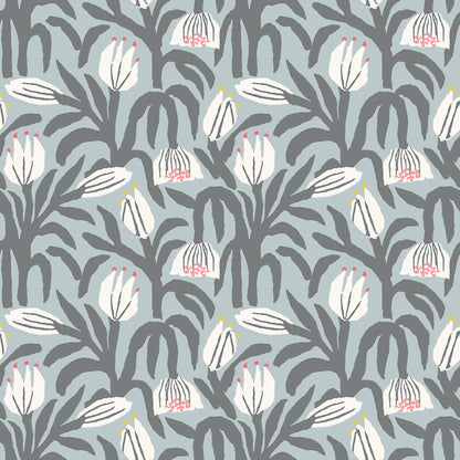 York Wallcoverings Hoopla Walls Chunky Flower Summer Shower Peel and Stick Wallpaper Botanical Modern Summer Shower  Current Peel & Stick - HWA1149PU