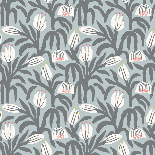 York Wallcoverings Hoopla Walls Chunky Flower Summer Shower Peel and Stick Wallpaper Botanical Modern Summer Shower  Current Peel & Stick - HWA1149PU