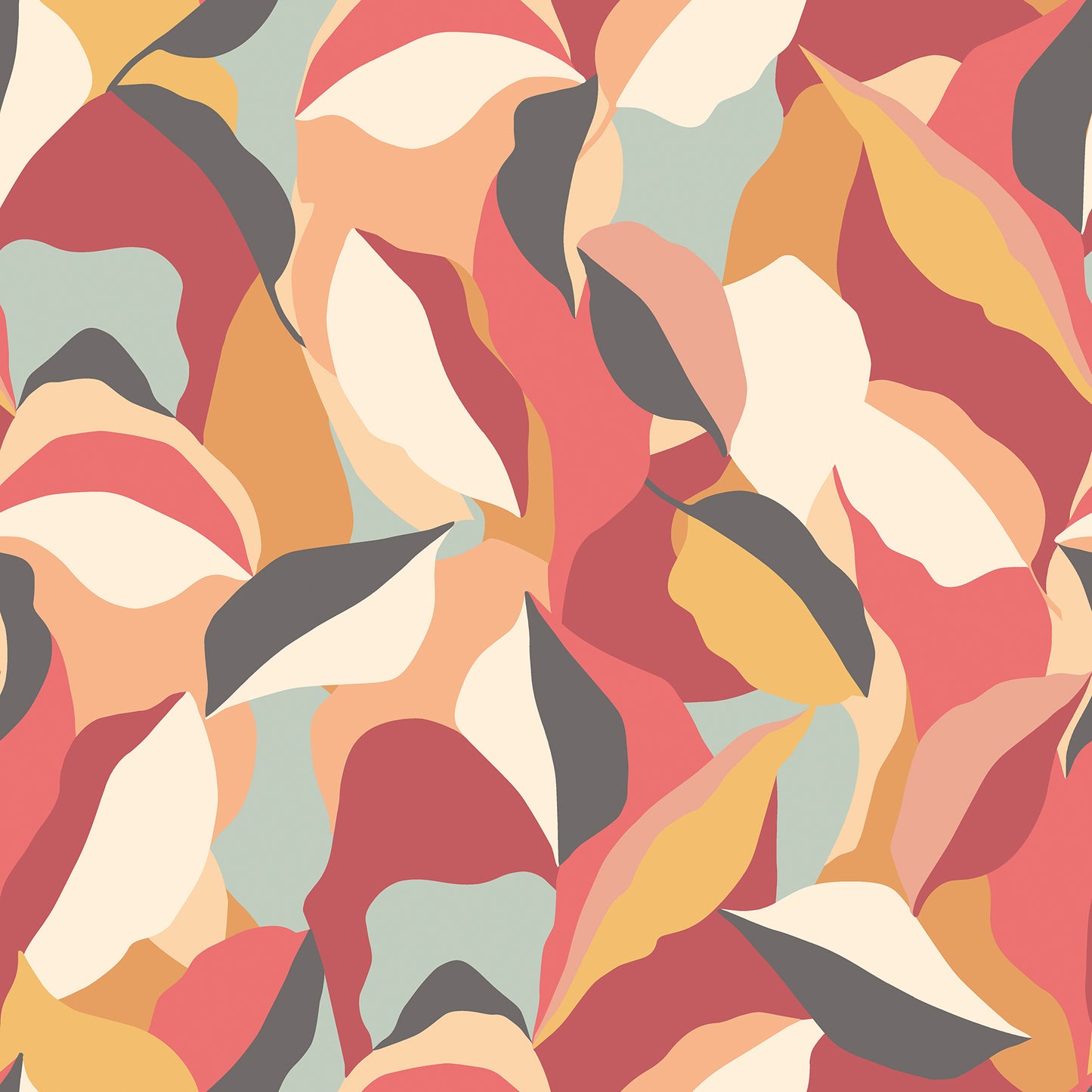 York Wallcoverings Hoopla Walls Leafy Patchwork Spice Mix Peel and Stick Wallpaper Botanical Modern Spice Mix  Current Peel & Stick - HWA1157PU