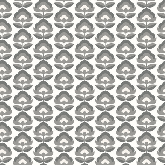 York Wallcoverings Hoopla Walls Retro Flower Chalkboard Peel and Stick Wallpaper Botanical Retro Chalkboard  Current Peel & Stick - HWA1173PU