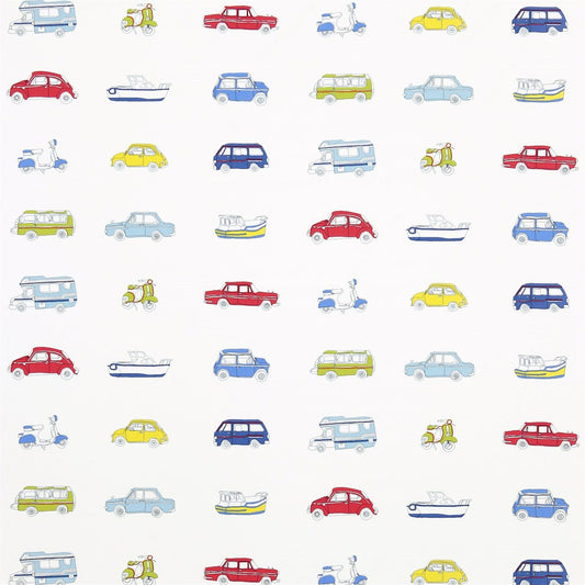 HARLEQUIN Go Go Retro Fabric Kids Strawberry,Blue,Lemon   - HWO03232