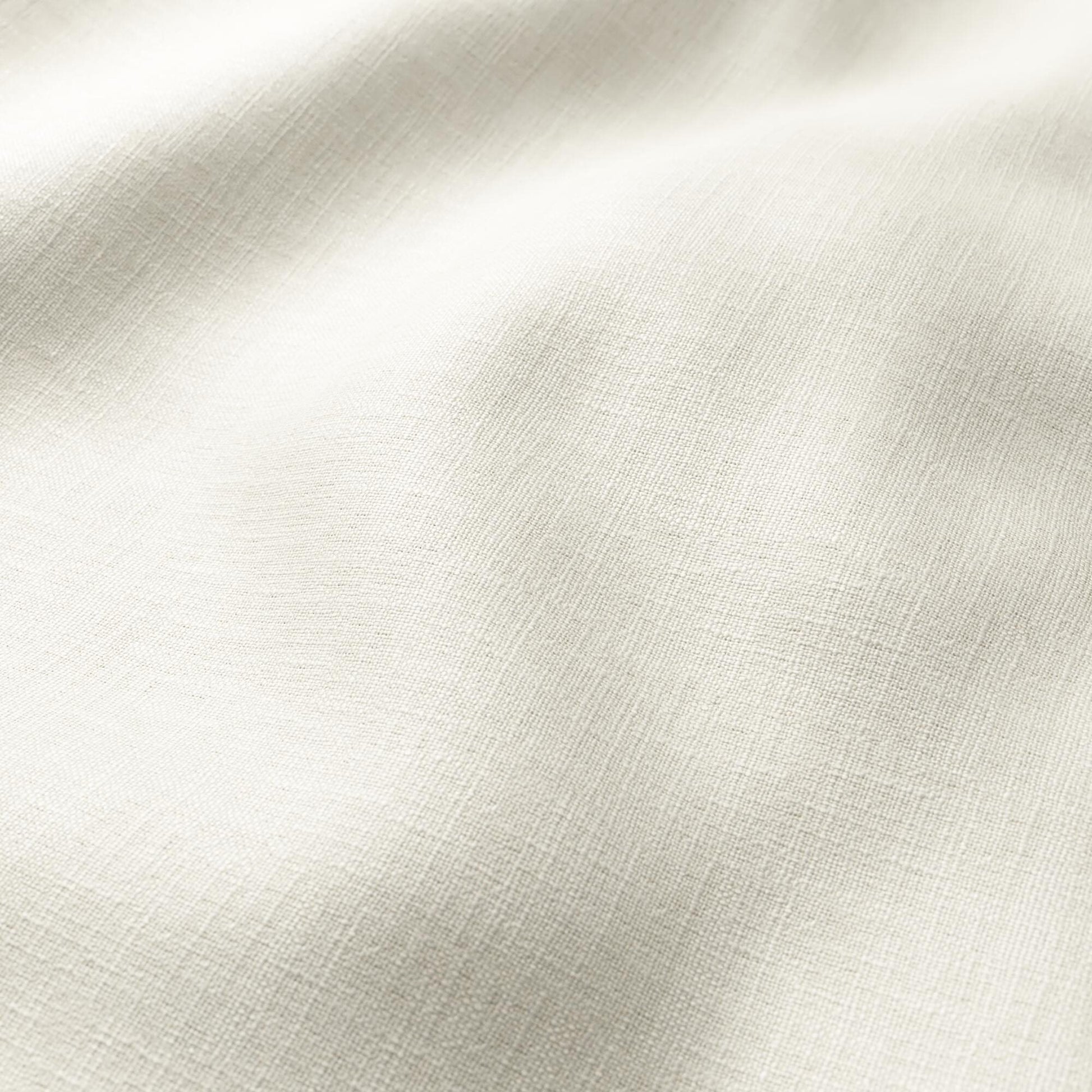 Grey and taupe linen texture fabric, plain weave, with soft folds.