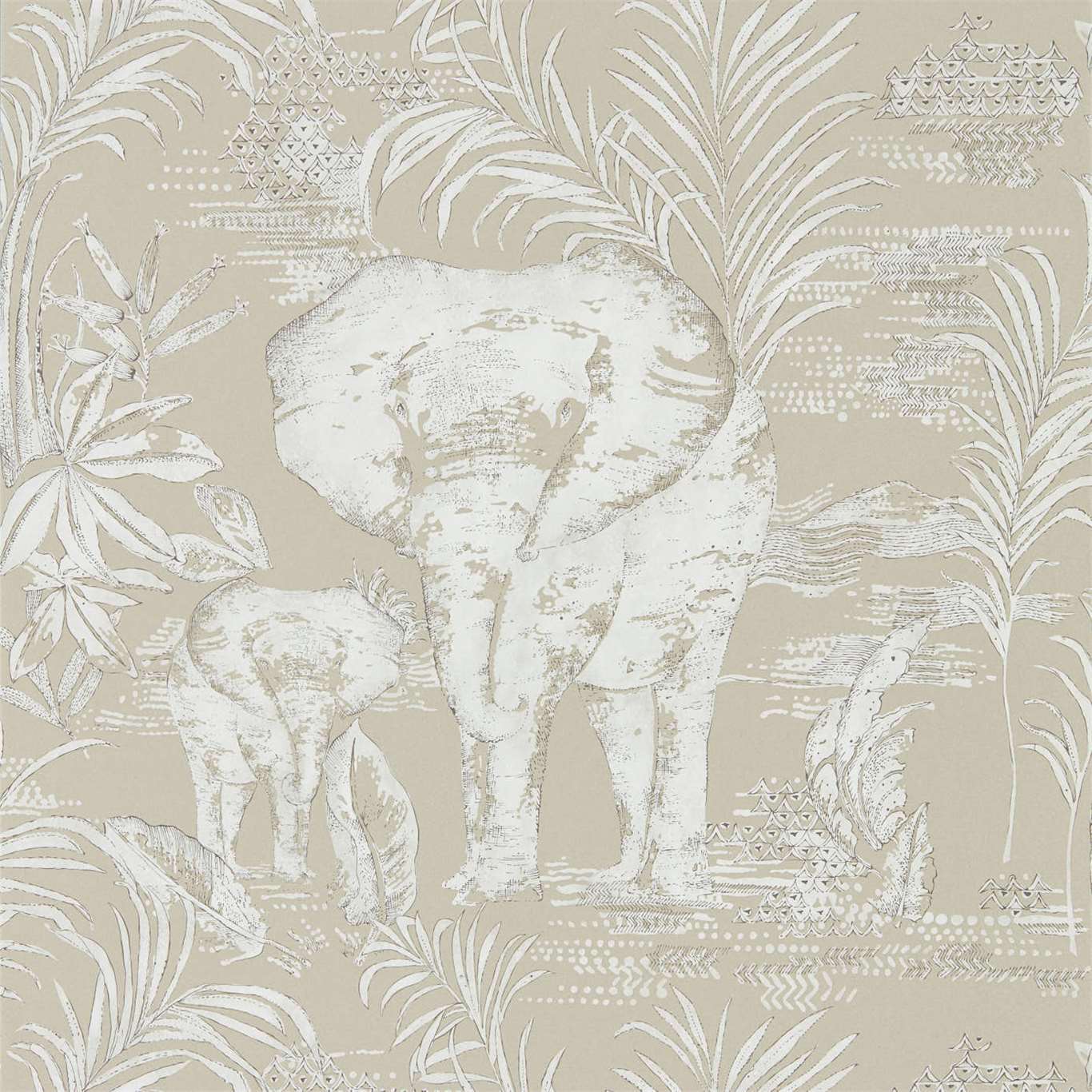 HARLEQUIN Kinabalu Wallpaper Animals Linen  Gravure - Wide Width Printed Wallpaper - HZAP111776