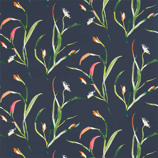 HARLEQUIN OUTLET Saona Fabric Contemporary Floral Papaya,Cassis   - HZAP120741