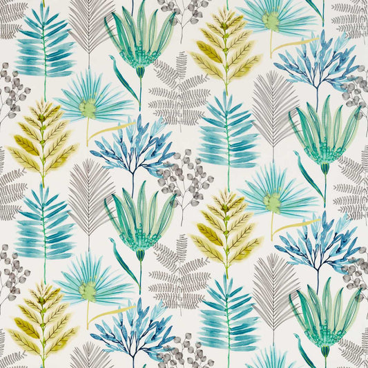 HARLEQUIN Yasuni Fabric Contemporary, Floral Emerald,Zest   - HZAP120747