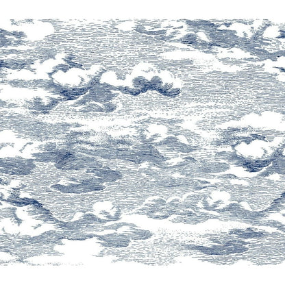 Harry & Grace Harry & Grace Peel and Stick Clouds Illustration Contemporary Blue Semi-Gloss  - HG11202