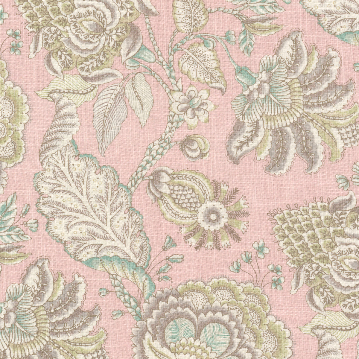 STOUT TEXTILES  MULTIPURPOSE,PRINT TRADITIONAL, JACOBEAN CAMELIA   - ICEB-2