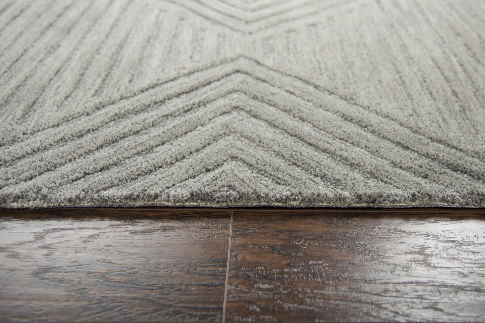 5x8 gray hand tufted wool area rug with geometric pattern, modern neutral rug for living room and bedroom, soft durable 100% wool rug with canvas backing, contemporary minimalist home decor rug, high-quality textured rug for stylish interiors