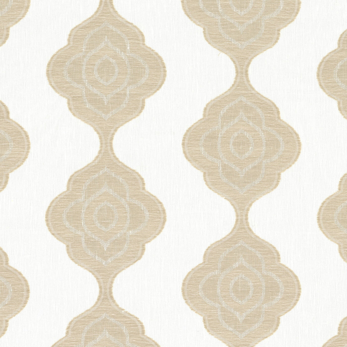 STOUT TEXTILES  DRAPERY,SHEER TRADITIONAL, MEDALLION BISCUIT   - IMPO-1