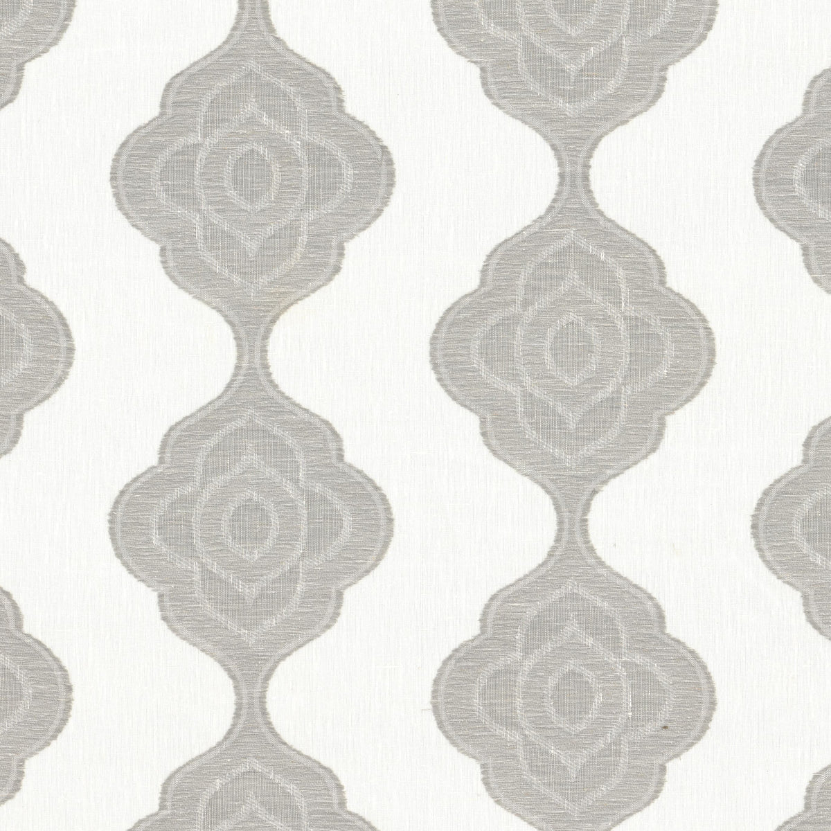 STOUT TEXTILES  DRAPERY,SHEER TRADITIONAL, MEDALLION GREY   - IMPO-3