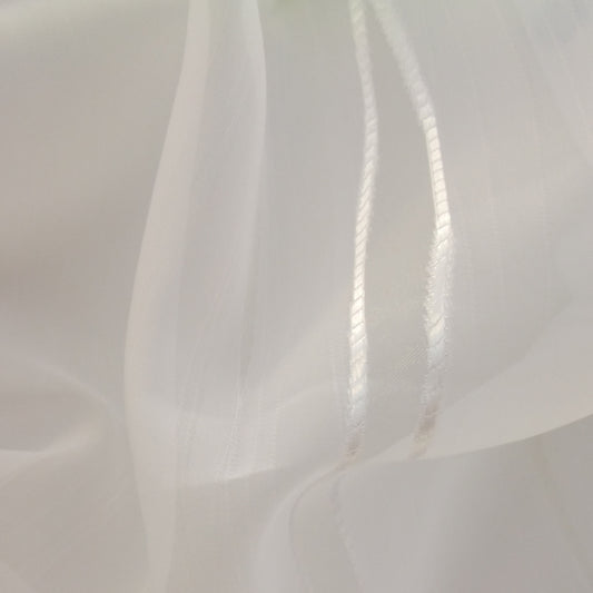 JF Fabrics INEZ 90 Fabric Traditional,Transitional,Contemporary,Stripe White  Double Width,Embroidery,Sheer - 5010990 J5941