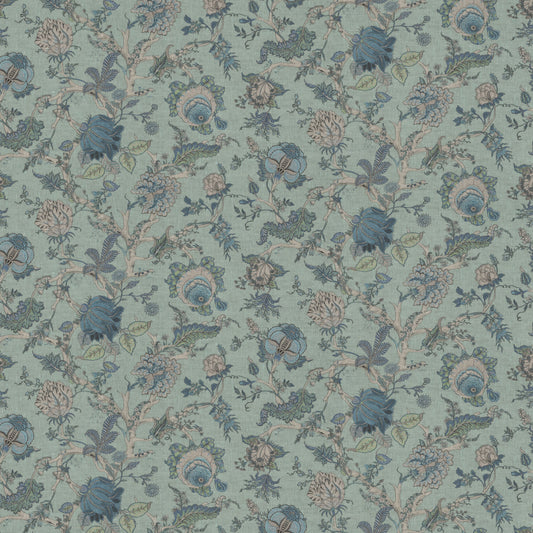 STOUT TEXTILES  MULTIPURPOSE,PRINT TRANSITIONAL,, FLORAL TURQUOISE   - INGH-1