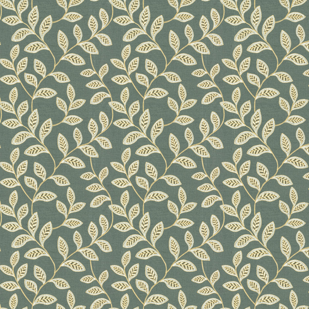 STOUT TEXTILES  MULTIPURPOSE,EMBROIDERIES TRANSITIONAL,, FLORAL CHARCOAL   - INIT-1