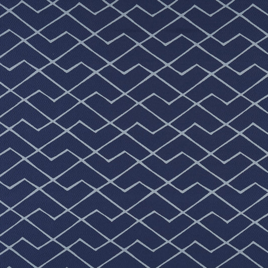 Geometric pattern of wavy lines on a blue background