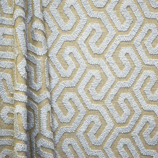 JF Fabrics INTERVAL 32 Fabric Geometric, Transitional Sand, Beige, Taupe  Embroidery - 9013032 J9161