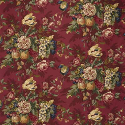 KRAVET BASICS PRINT  BURGUNDY/RED,,   - IRENE.19.0