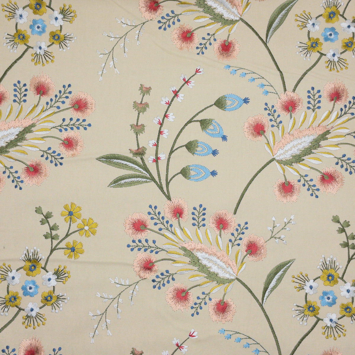 STOUT TEXTILES  MULTIPURPOSE,EMBROIDERIES TRADITIONAL, FLORAL BLOSSOM   - ISHA-1