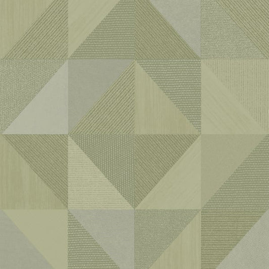 GALERIE WALLCOVERINGS ITALIAN TEXTURES 4 GEOMETRICO CONGO   Green Textured  - IT32415