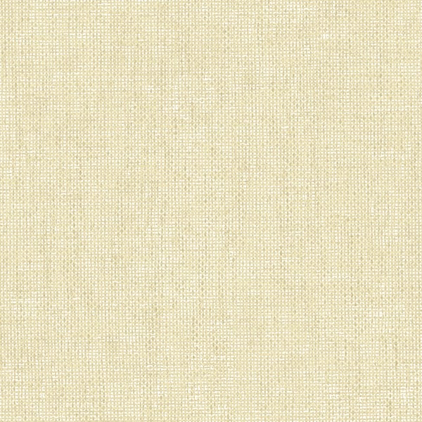 Beige woven linen texture close-up on wallcovering (wallpaper), with a textured interwoven pattern.