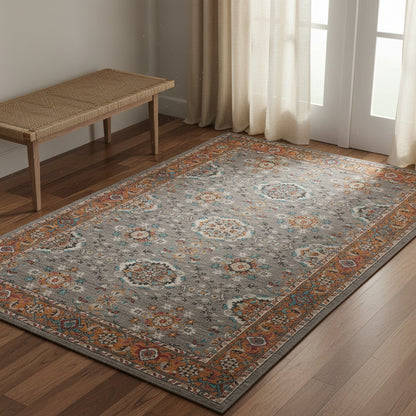 Traditional 5' x 8' rug.