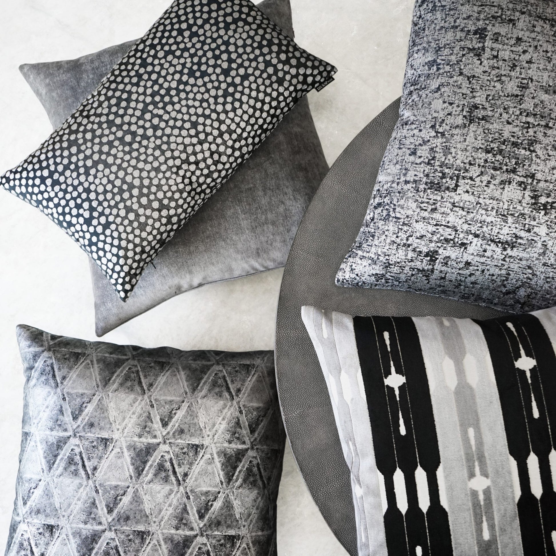 Smoke solid throw pillow, 24" x 24