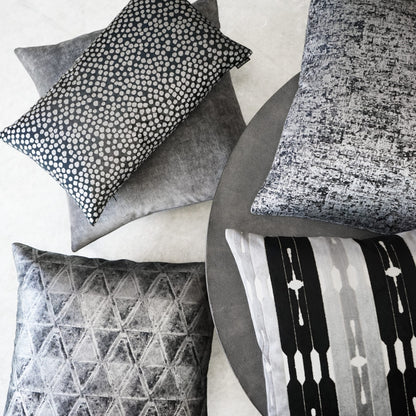 Smoke solid throw pillow, 24" x 24