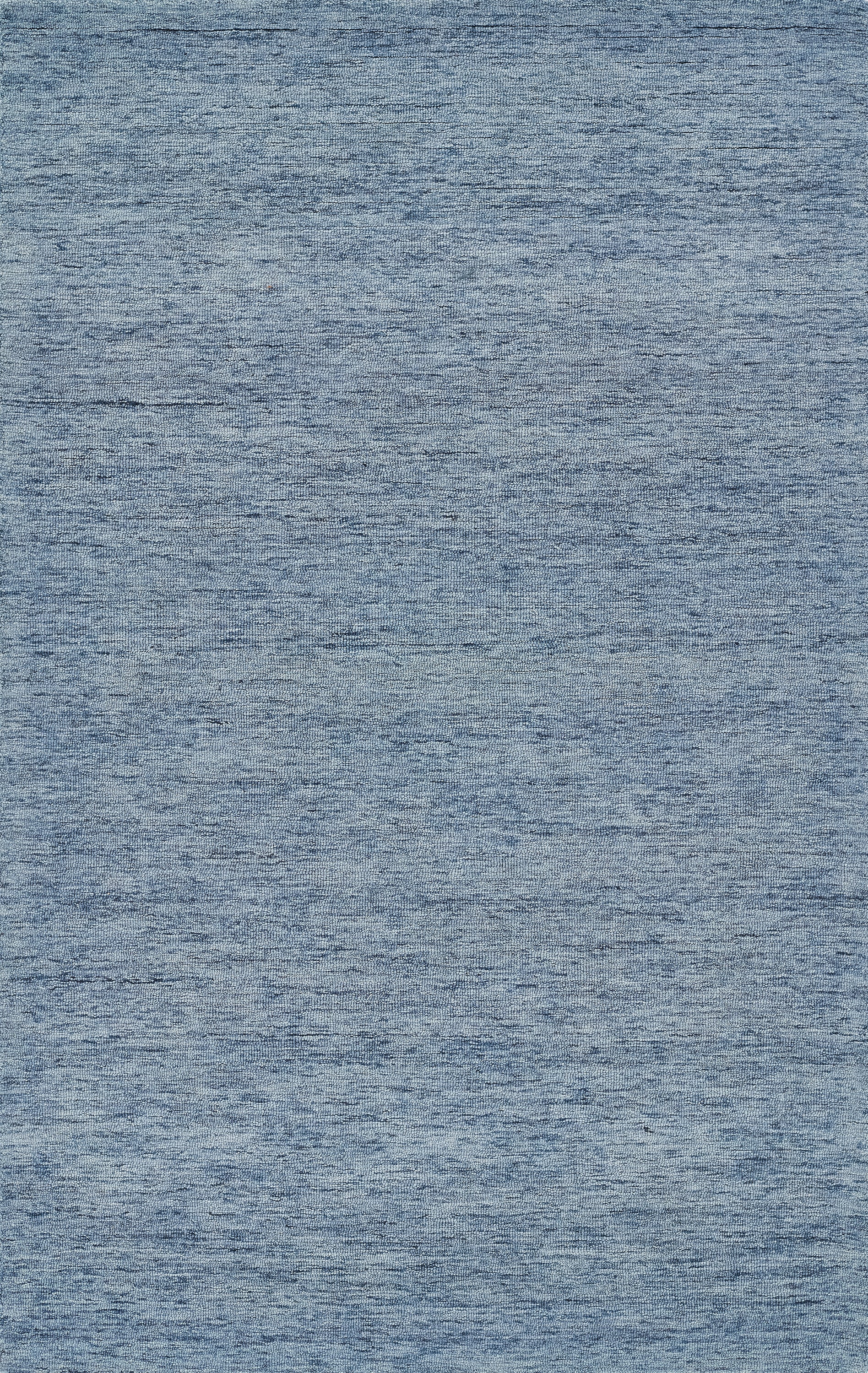 Blue heathered denim-style fabric texture with subtle marled yarns, casual apparel material.