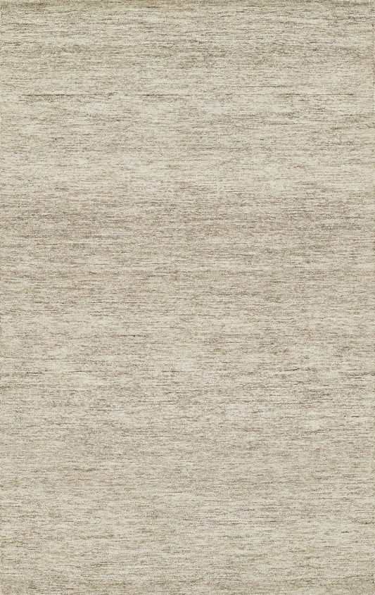 Natural beige textured woven rug with subtle linen-like fibers; neutral, versatile for living spaces.