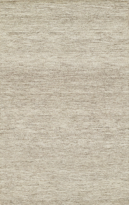 Beige natural-textured rug with subtle horizontal weave and warm neutral tone.