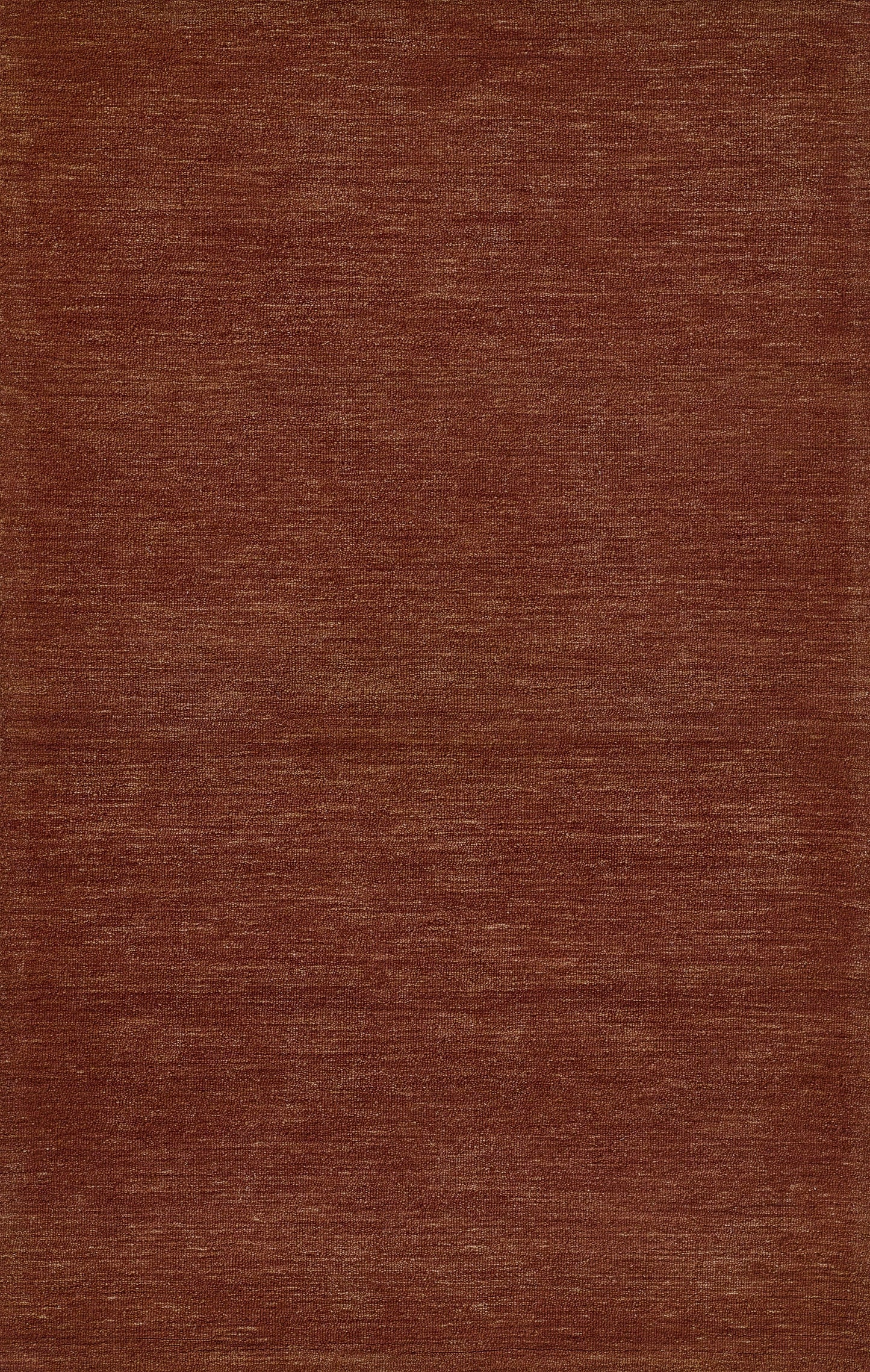 Reddish-brown woven rug texture with subtle horizontal grain.