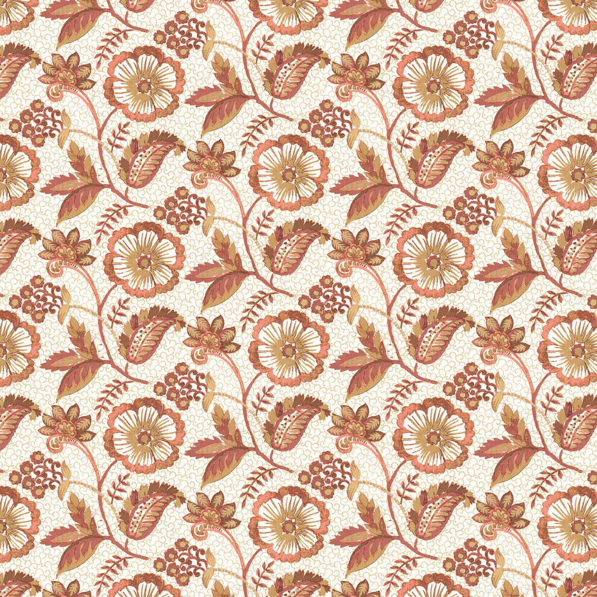 STOUT TEXTILES  MULTIPURPOSE,PRINT TRANSITIONAL,, FLORAL RUSSET   - JASM-1