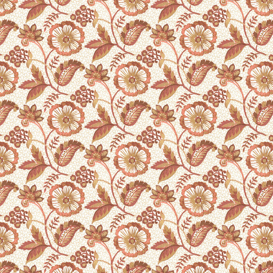 STOUT TEXTILES  MULTIPURPOSE,PRINT TRANSITIONAL,, FLORAL RUSSET   - JASM-1
