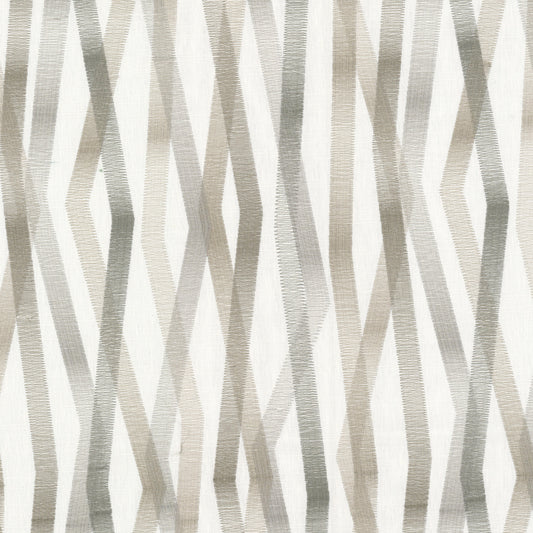 STOUT TEXTILES  MULTIPURPOSE,EMBROIDERIES TRANSITIONAL,, GEOMETRIC PEWTER   - JAVE-3