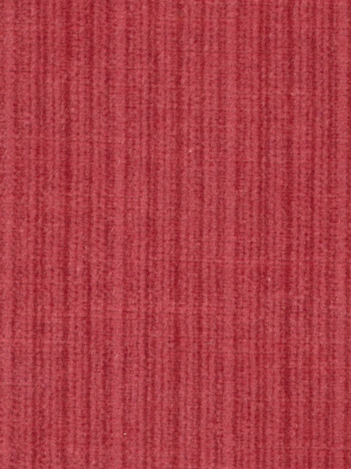 Red ribbed fabric texture with vertical stripes; corduroy-like material, suitable for jackets, pants, or upholstery.