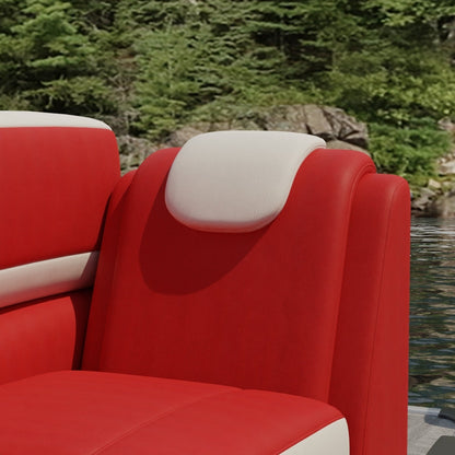 Red solid fabric swatch.