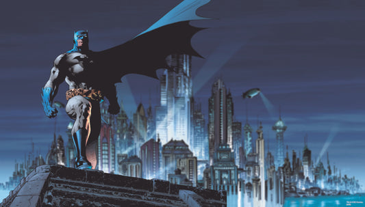 York Wallcoverings RoomMates Batman Chair Rail Wall Mural Whimsical Licensed Blues  Wallpaper - JL1066M